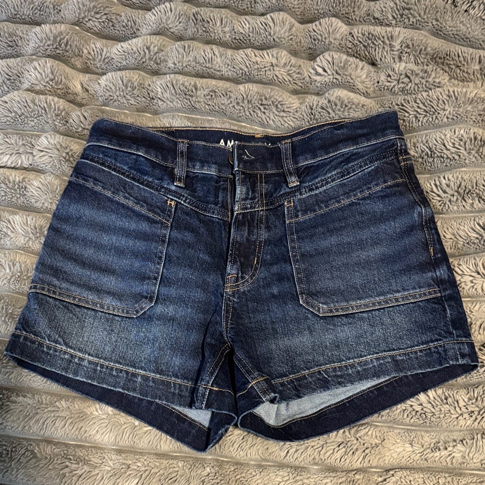 American Eagle Dark Blue Denim Women’s Shorts